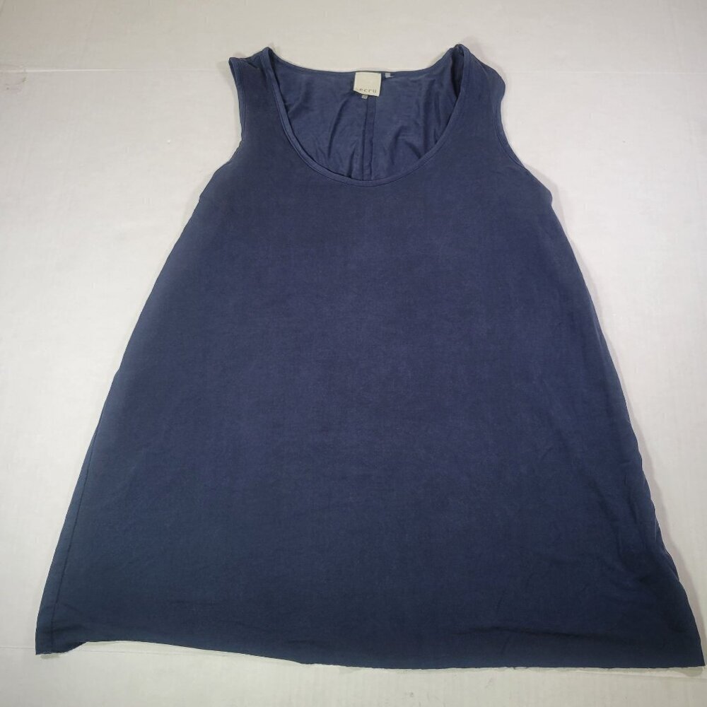 Ecru Women Navy Professional Casual Sleeveless Tank Tunic Blouse Size S